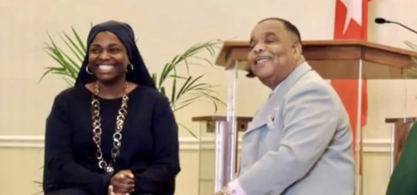 Brother Munir Muhammad and Sister Nurah Muhammad seated together